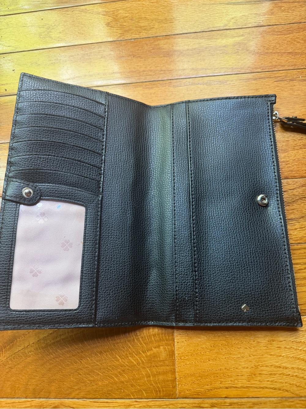 kate spade Black Leather Wristlet Wallet with Detachable Strap - Picture 4 of 4